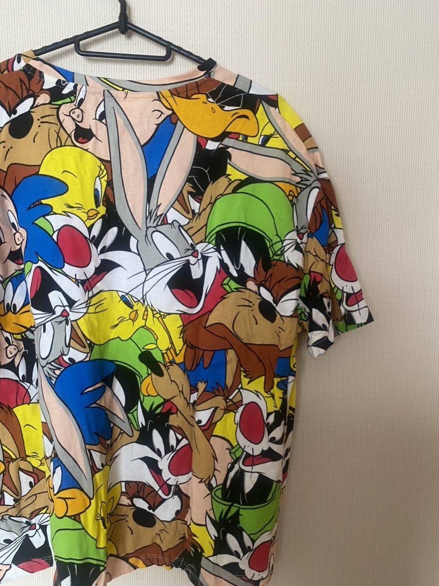 新品◆ZARA ザラ　LOONEY TUNES ルーニーテューンズ　総柄プリントTシャツ◆サイズL_画像5