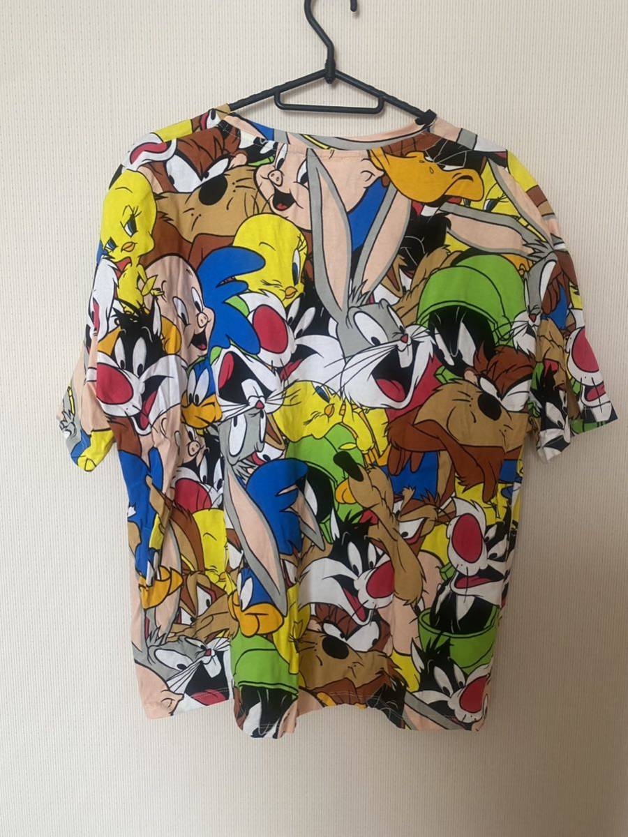 新品◆ZARA ザラ　LOONEY TUNES ルーニーテューンズ　総柄プリントTシャツ◆サイズL_画像4