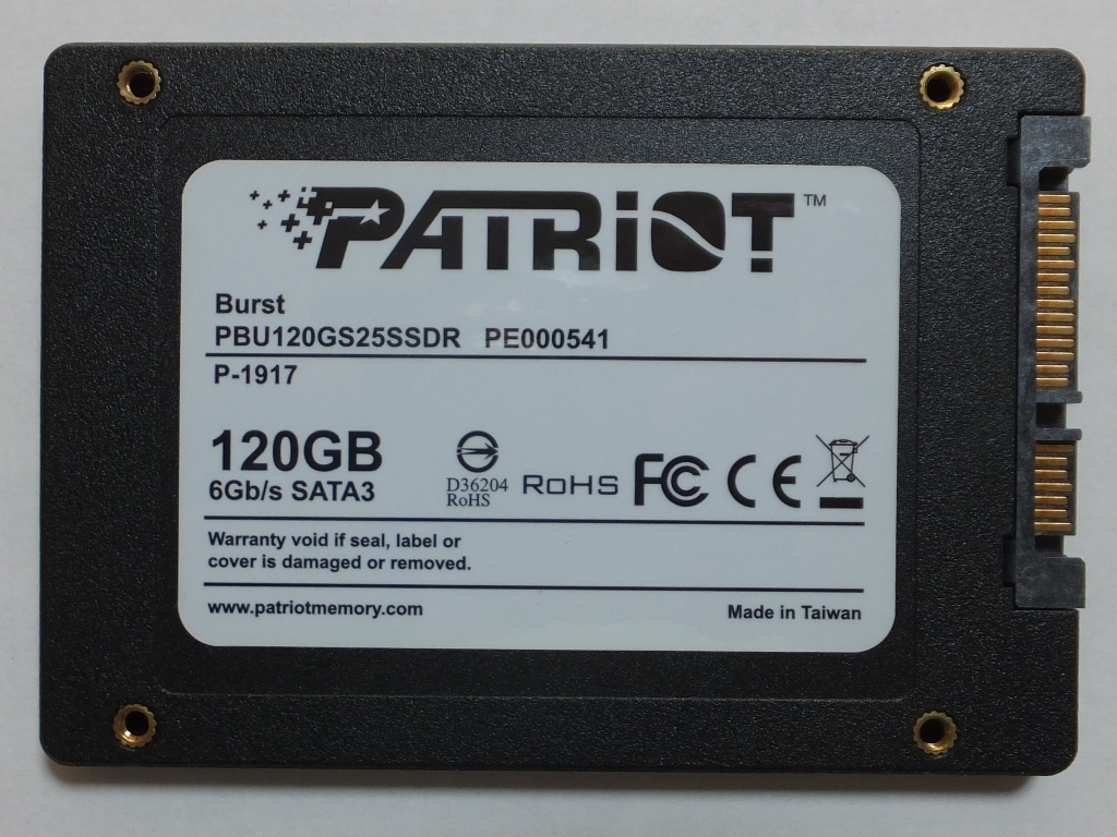 PATRIOT製2.5インチ 120GB SATA SSD Burst_画像2