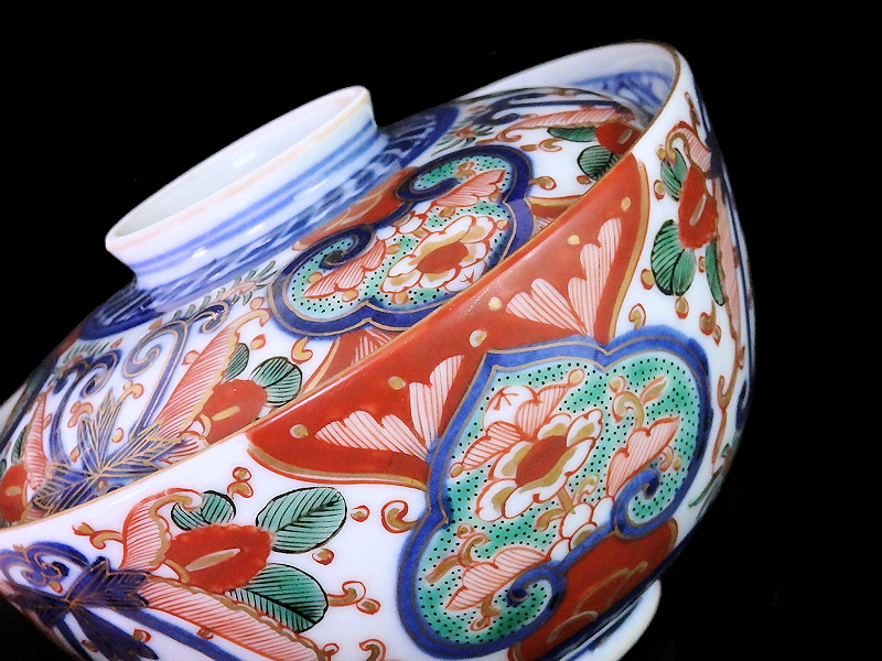 大聖寺伊万里 古伊万里 伊万里 六角鉢 色絵 金襴手 江戸期 7客 大聖寺伊万里 古伊万里 伊万里 色絵 金襴手 大丼 江戸期 蔵出し