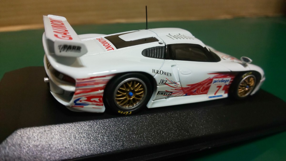☆美品 ☆未展示 ★ミニチャンプス 1/43 Porsche 911 GT1 British GT Championship 1997 #7 400 996807_画像8