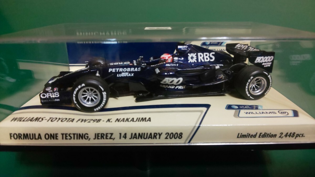 ★ミニチャンプス 1/43 F1 ウィリアムズ トヨタ ショーカー2008 中嶋一貴 2,376個 限定 400 080078 ～送料 定形外 箱梱包350円の画像9