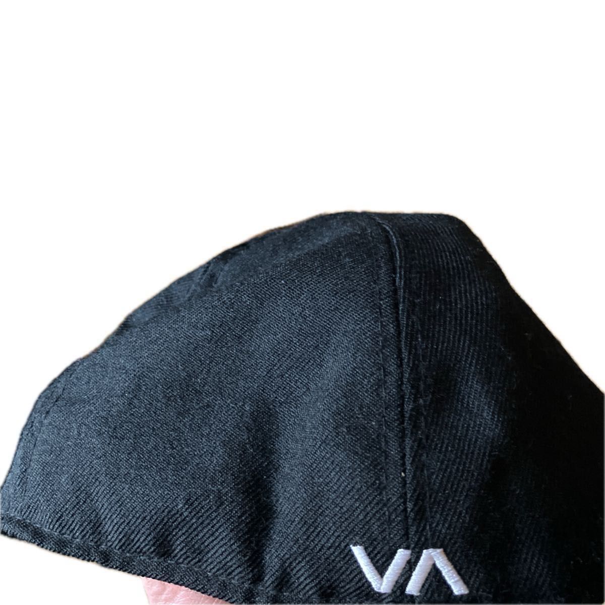rvca ルーカ　newera ニューエラ　コラボ　キャップ　2008年頃　 帽子 黒　BLACK 60.6センチ