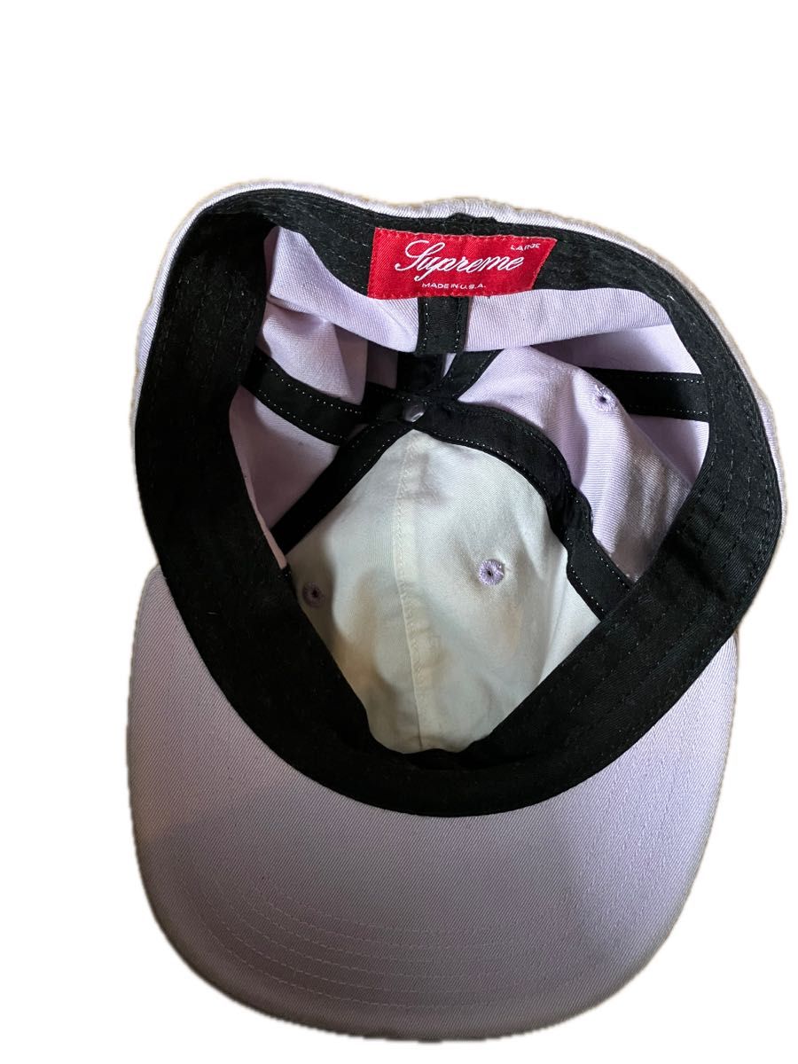 supreme シュプリーム　cap  キャップ　帽子　ライトパープル　アメリカ製　フリーサイズ