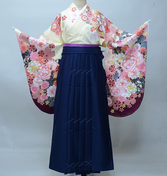 二尺袖 着物 袴フルセット ジュニア用へ直し 135cm~150cm From 二尺袖 着物 袴フルセット ジュニア用へ直し 135cm~150cm From