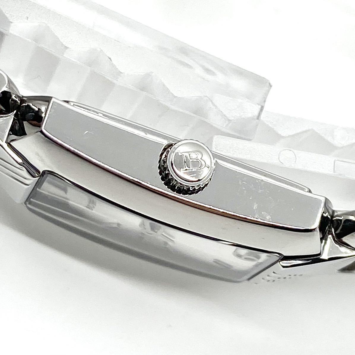 美品 BURBERRY 腕時計 チェック柄 レクタンギュラー バーインデックス 2針 クォーツ quartz Swiss シルバー 銀 バーバリー Y584_画像10