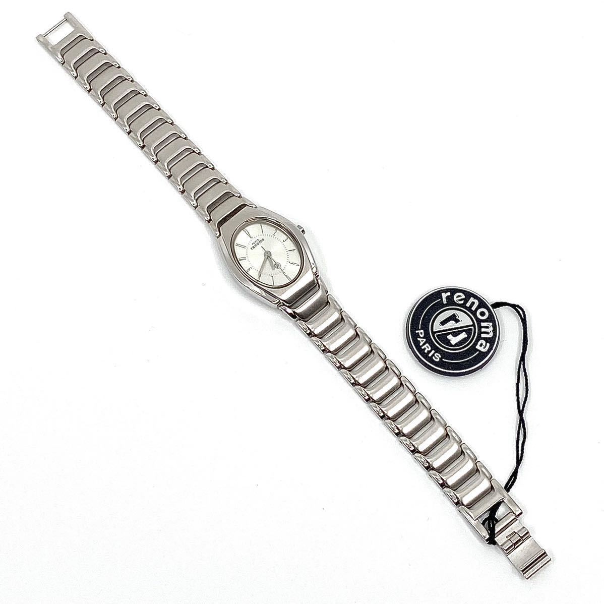 美品 renoma PARIS 腕時計 アラビアン 3針 クォーツ quartz シルバー 銀 レノマ Y582_画像6