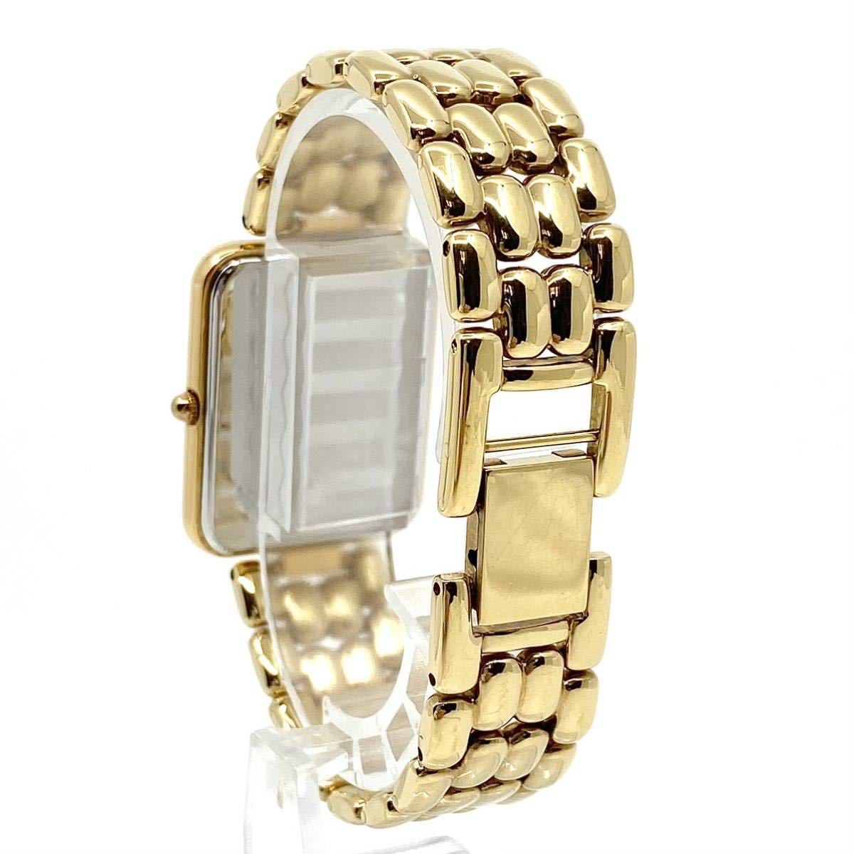MOUAWAD boutique 腕時計 サファイアクリスタル ローマン 2針 クォーツ quartz Swiss ゴールド 金 モウワード Y586の画像5