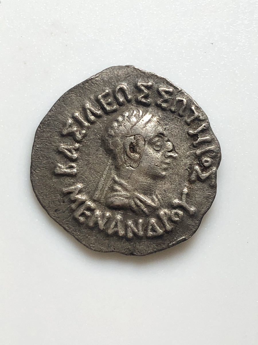 古代ギリシャ;バクトリア(インド・グリーク)メナンドロスI世、AR.ドラクマ銀貨 Yahoo!オークション - 【美品】バクトリア王国 インド・グリーク