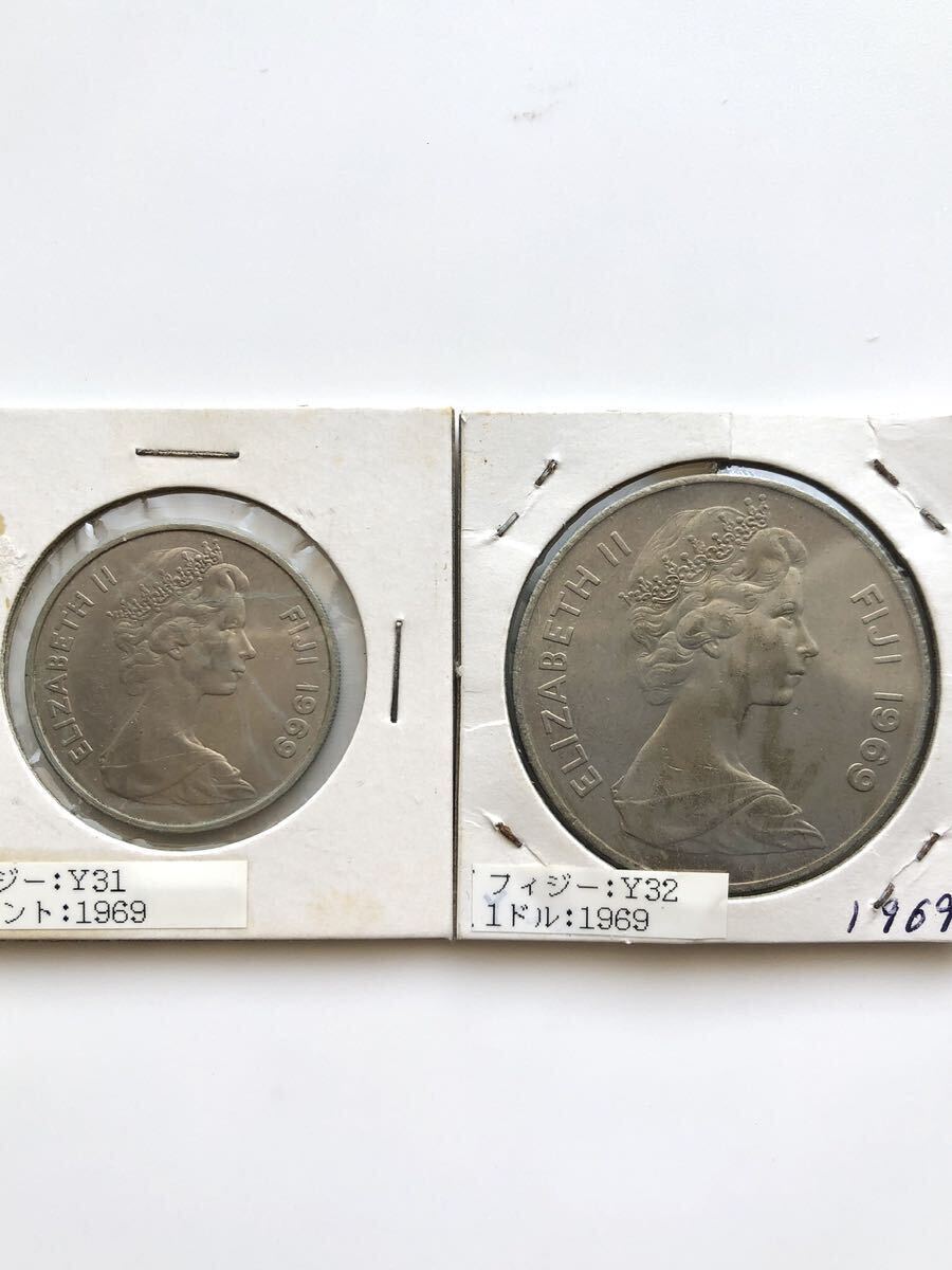 【まとめて11枚】フィジー 古銭 ジョージ6世 エリザベス2世 1937年-1969年 _画像8