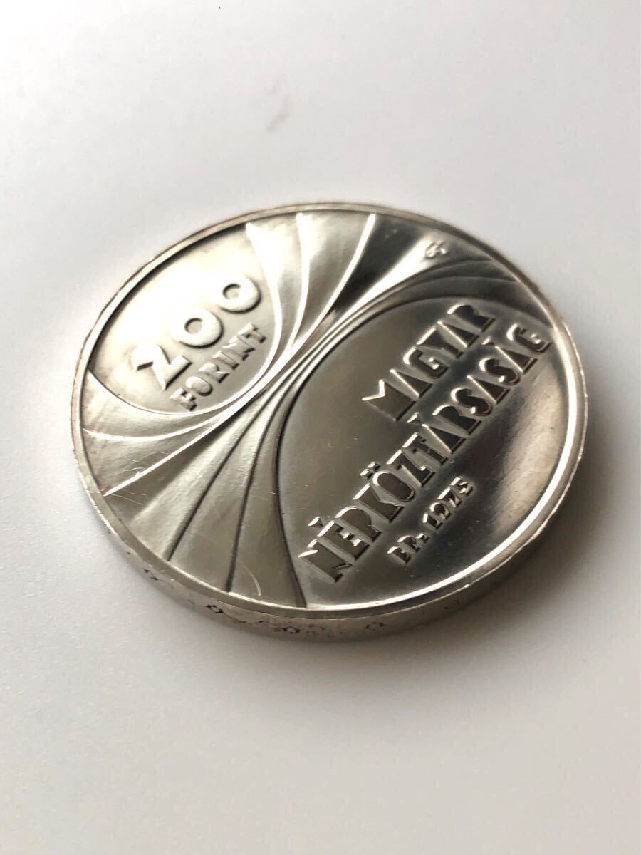 ハンガリー 銀貨 ハンガリー科学アカデミー創立150年記念 200フォリント 1975年_画像3