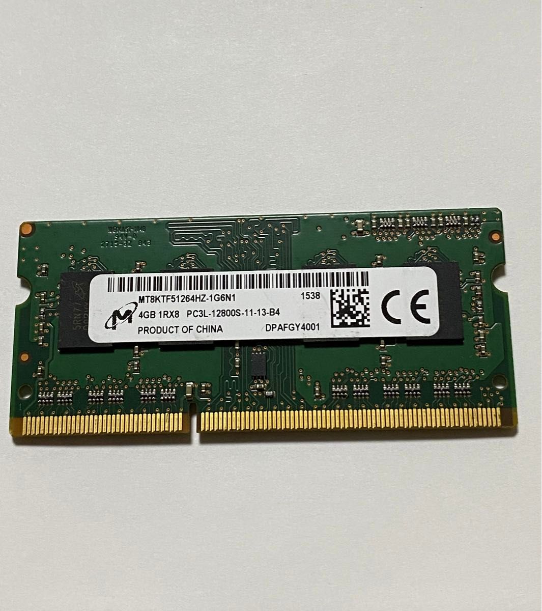 micron 4GB PC3L-12800S  ノートパソコン用　(NO.2604)