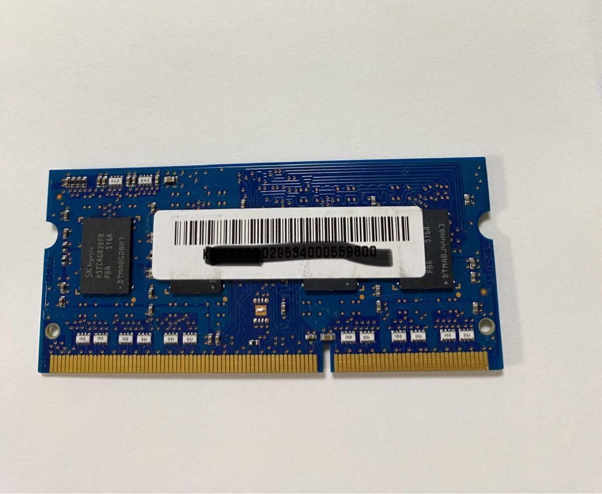 SKhynix 4GB PC3L−12800S  DDR3 ノートPC用　 低電圧　(NO.2601)