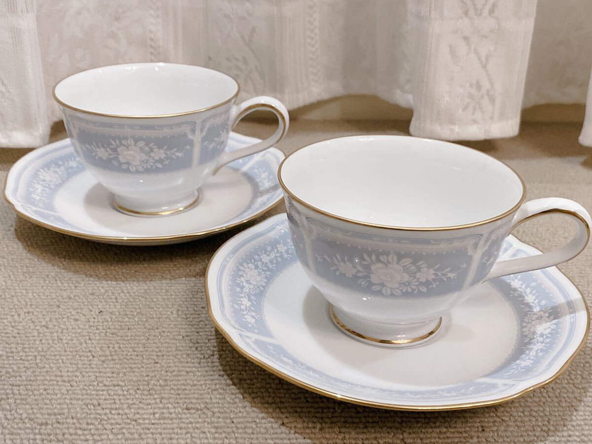 Noritake China カップ ソーサー ペアセット 2客 ティーカップ ノリタケ チャイナ 皿 直径約15㎝ コップ 直径約9㎝_画像2