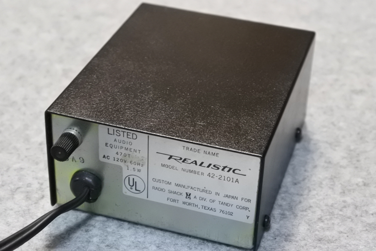米国 Realistic 社製 Stereo レコード用  Preamplifier（EQ）ステレオプリアンプ イコライザーアンプ AC100V使用可の画像4
