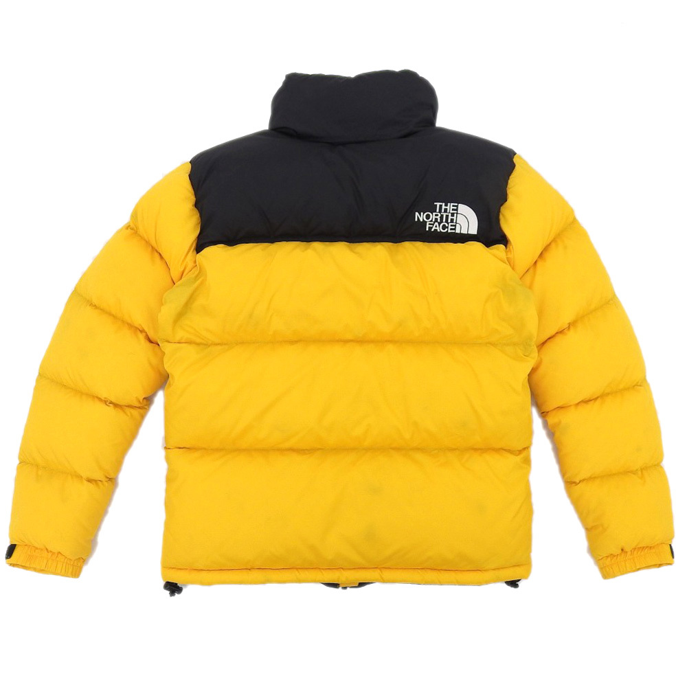 新品同様 THE NORTH FACE ノースフェイス ヌプシ ダウン ジャケット ブルゾン メンズ イエロー ブラック S ND91841_画像3