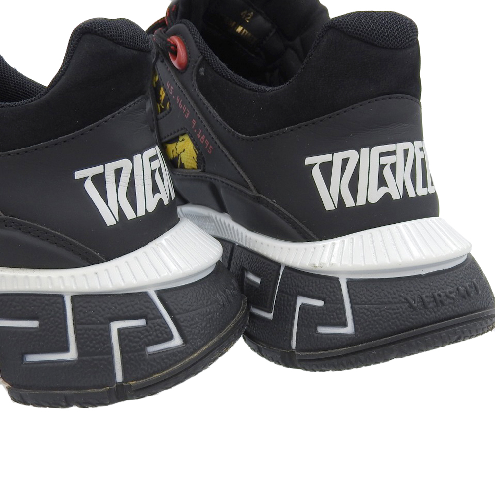 VERSACE Versace Trigrecaba lock print sneakers shoes men's black 42