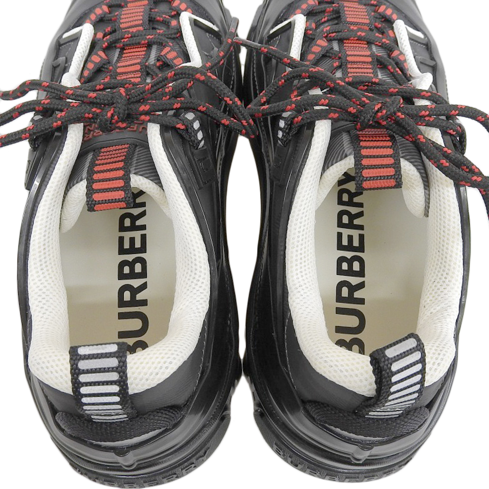  как новый BERBERRY Burberry Arthur Vintage проверка low верх спортивные туфли мужской черный 42