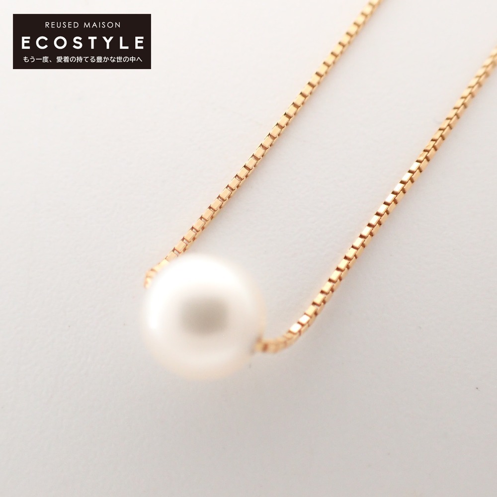 【楽ギフ_のし宛書】 6.5mm K18 14030051-0010 タサキ TASAKI 美品 1Pパール レディース ホワイト/イエローゴールド ネックレス ネックレス、ペンダント、チョーカー