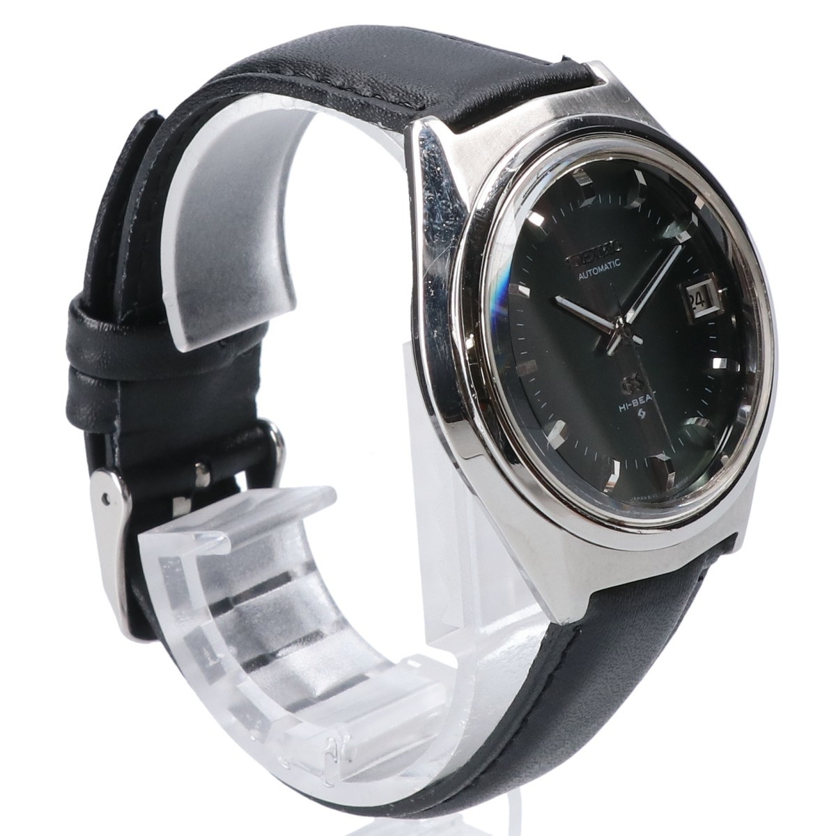 Grand Seiko グランドセイコー 61GS グリーングラデーション カットガラス 自動巻き 腕時計 シルバー/ブラックベルト(社外品) メンズ_画像6