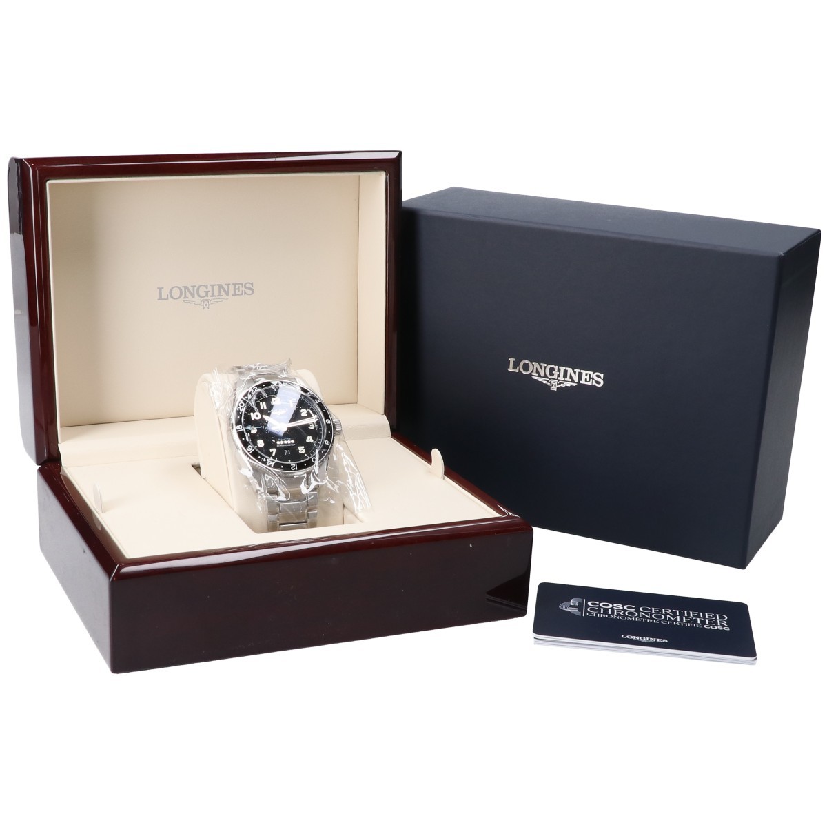 新品未使用/ LONGINES ロンジン L3.812.4.53.6 スピリット ズールータイム 自動巻き 腕時計 シルバー メンズ_画像8