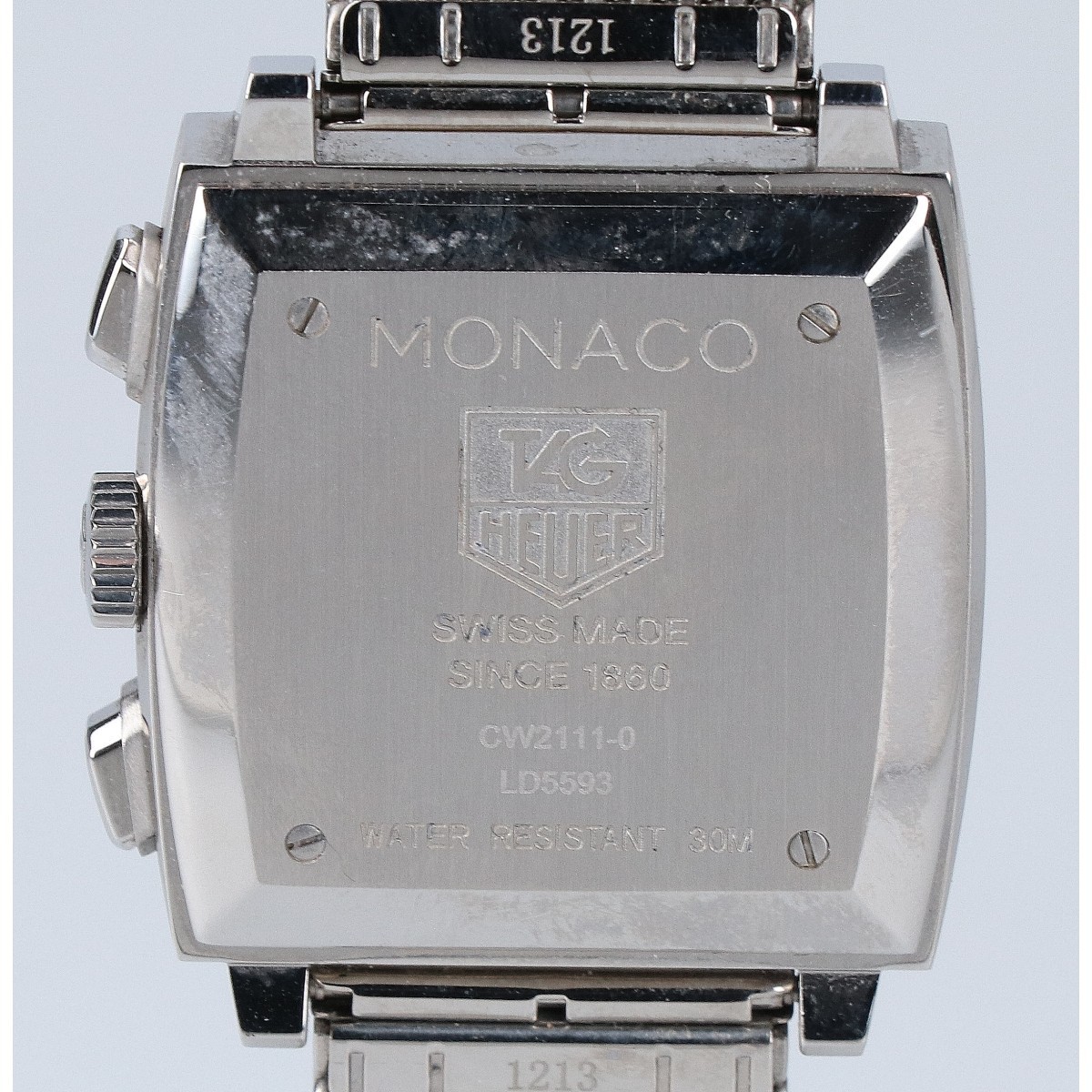  beautiful goods TAG HEUER TAG Heuer SS CW2111-0 MONACO Monaco chronograph self-winding watch wristwatch silver 