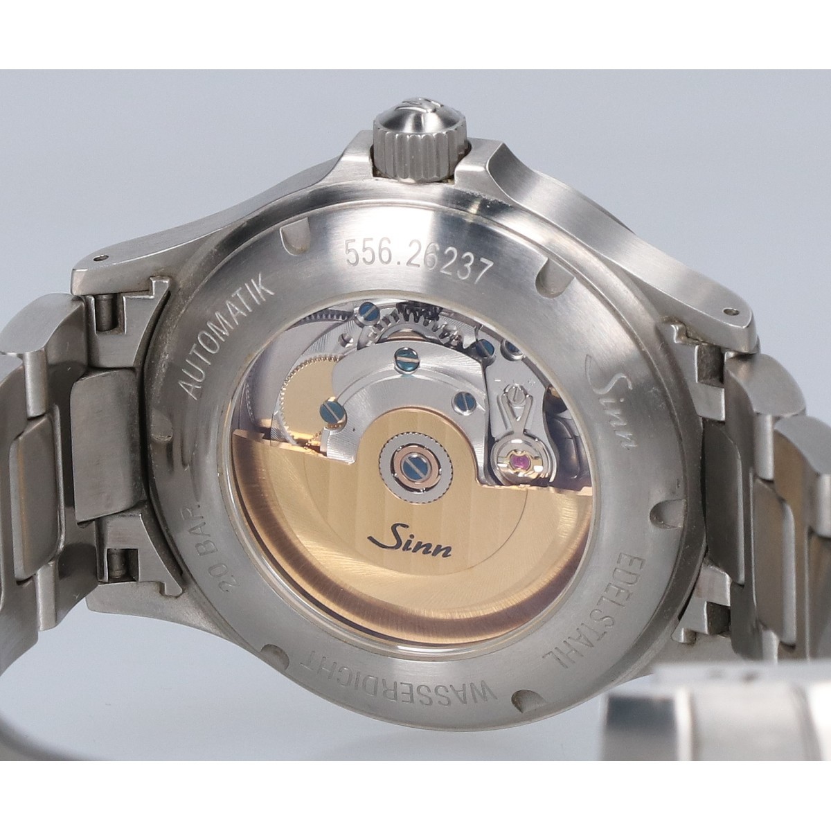 Sinn ジン 556.A マットブラック文字盤 インストゥルメント ウォッチ 自動巻き 腕時計 シルバー メンズ_画像7