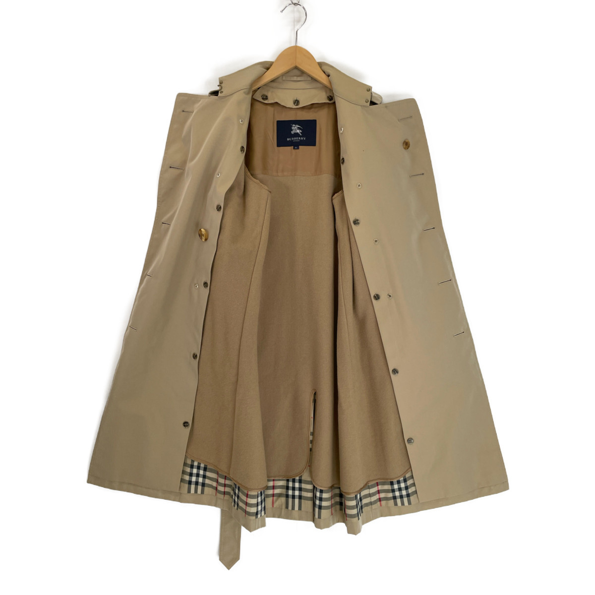 BURBERRY LONDON バーバリーロンドン ベージュ FR088-600-51 ライナー付き トレンチコート ベージュ 36 コート コットン レディース 中古_画像5