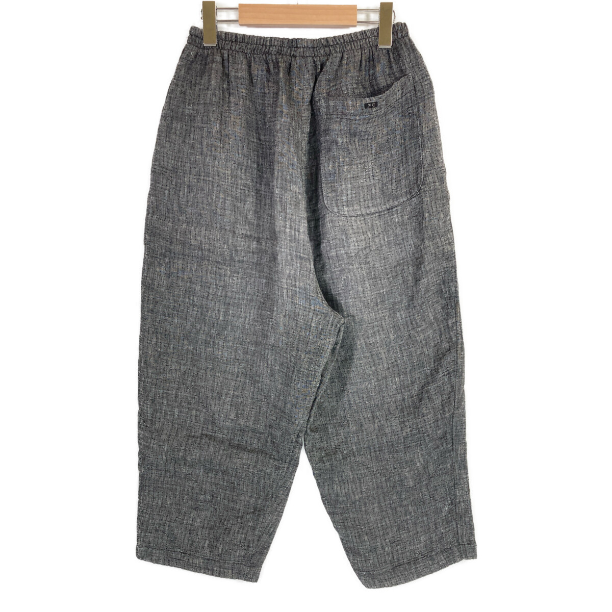 Porter Classic ポータークラシック グレー PC SASHIKO LINEN PREMIUM PEACE PANTS グレー M ボトムス コットン メンズ 中古_画像3