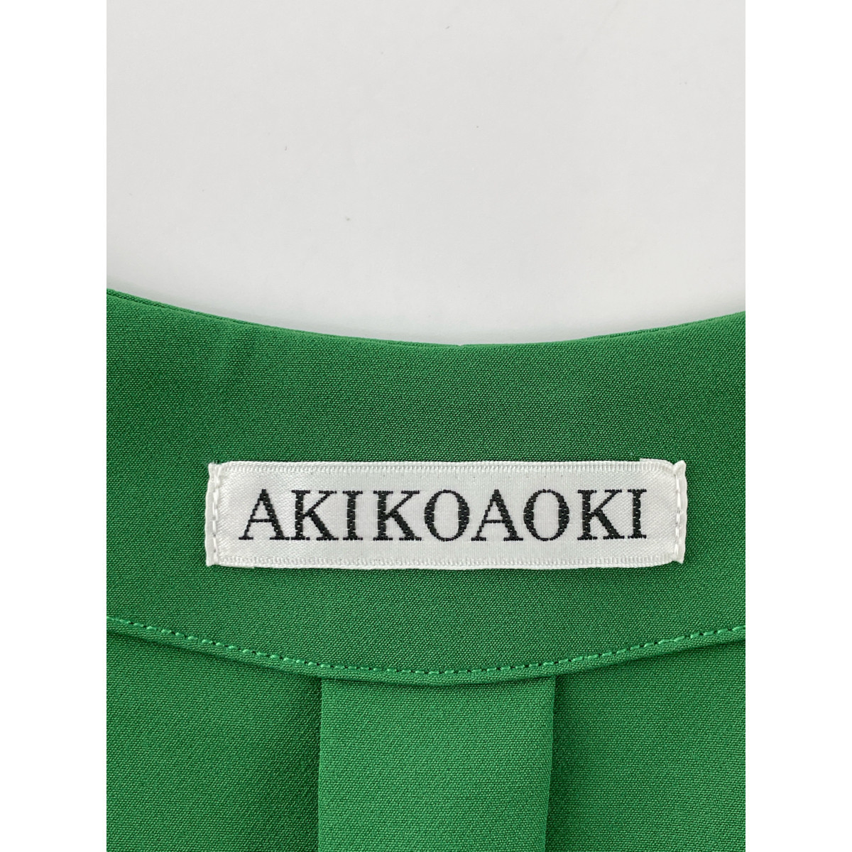 美品/ STUDIOUS ステュディオス x AKIKO AOKI AA-SP-SH01 new dementional SHIRTS デザインシャツ/ トップス F グリーン レディース_画像5