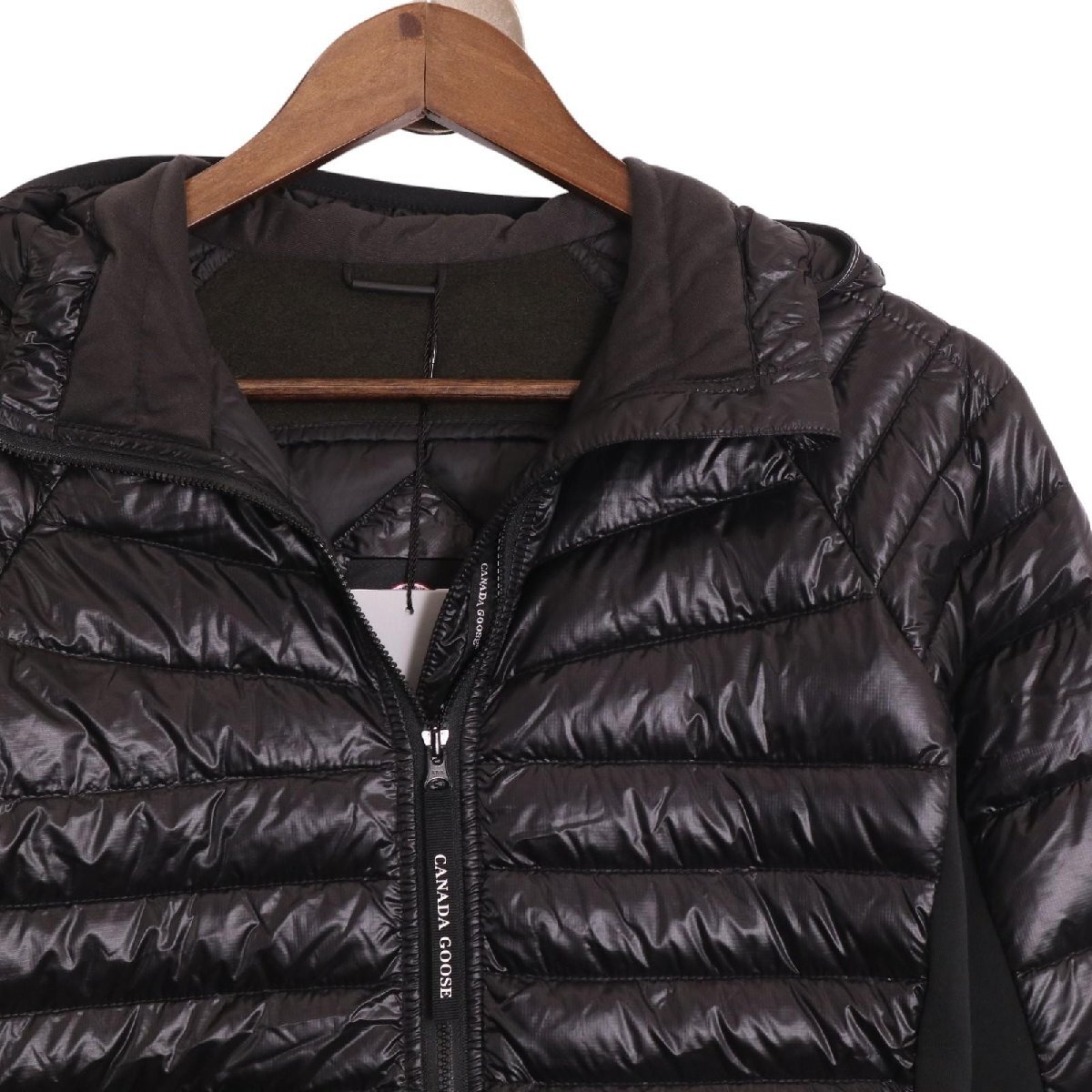 CANADA GOOSE カナダグース 2716L ブラック ハイブリッジライト フーテッドコート ブラック S コート ナイロン レディース 中古_画像3