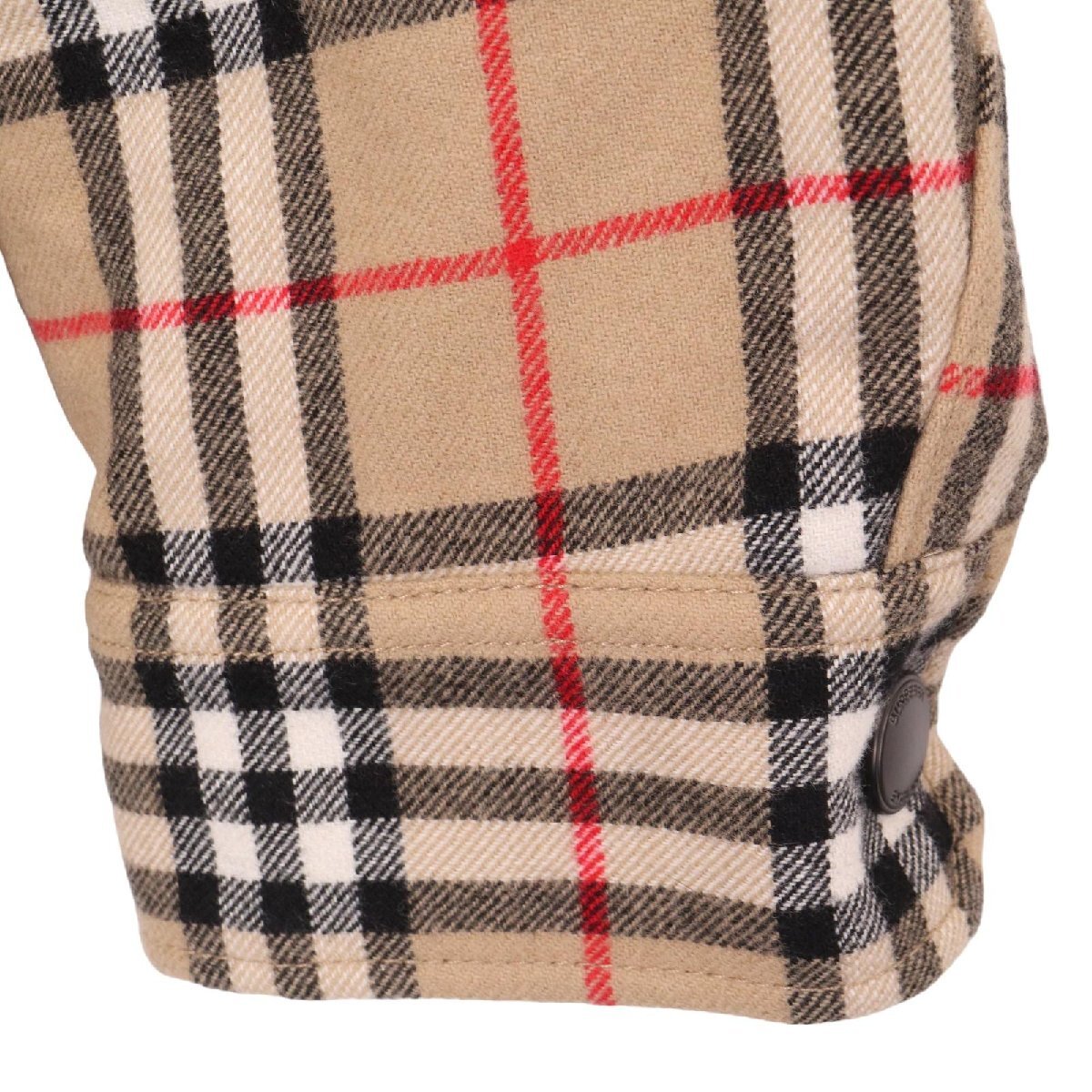 BURBERRY  Burberry    винтажный   проверка  8043839  оборотная сторона ...  превышать  размер   рубашка   пиджак   бежевый  XS  пиджак   шерсть   мужской   подержанный товар 