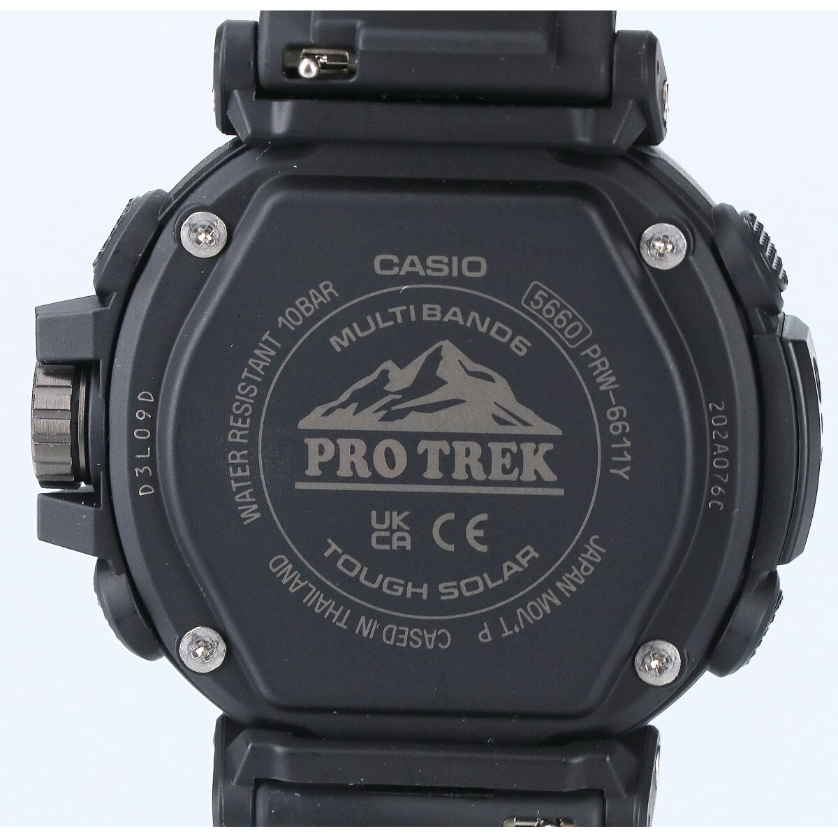 新品同様/ CASIO カシオ PRW-6611Y-1JF Climber Line PRO TREK プロトレック 電波タフソーラー 腕時計 ブラック メンズ_画像4