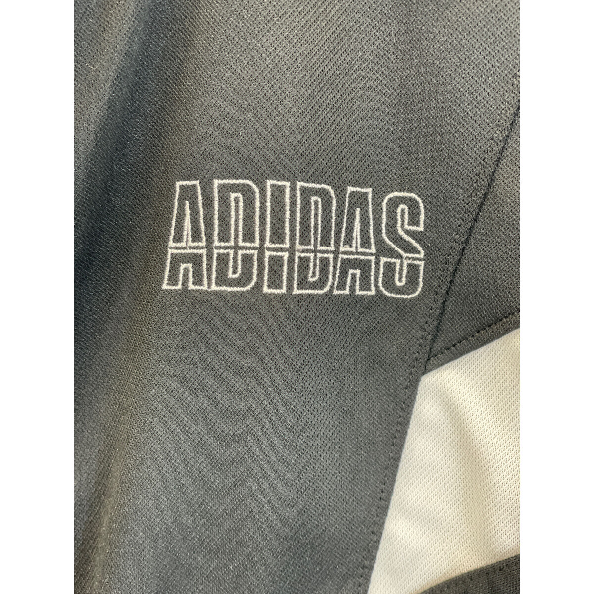 adidas アディダス 80～90年代 デサント製 オリジナルス ブラック×ホワイト トラックジャケット M ネイビー メンズ_画像9