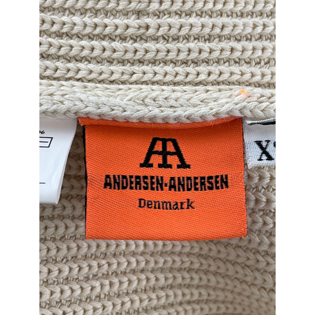 Andersen-Andersen アンデルセンアンデルセン コットン 5ゲージ クルーネック ニット XS メンズ_画像4