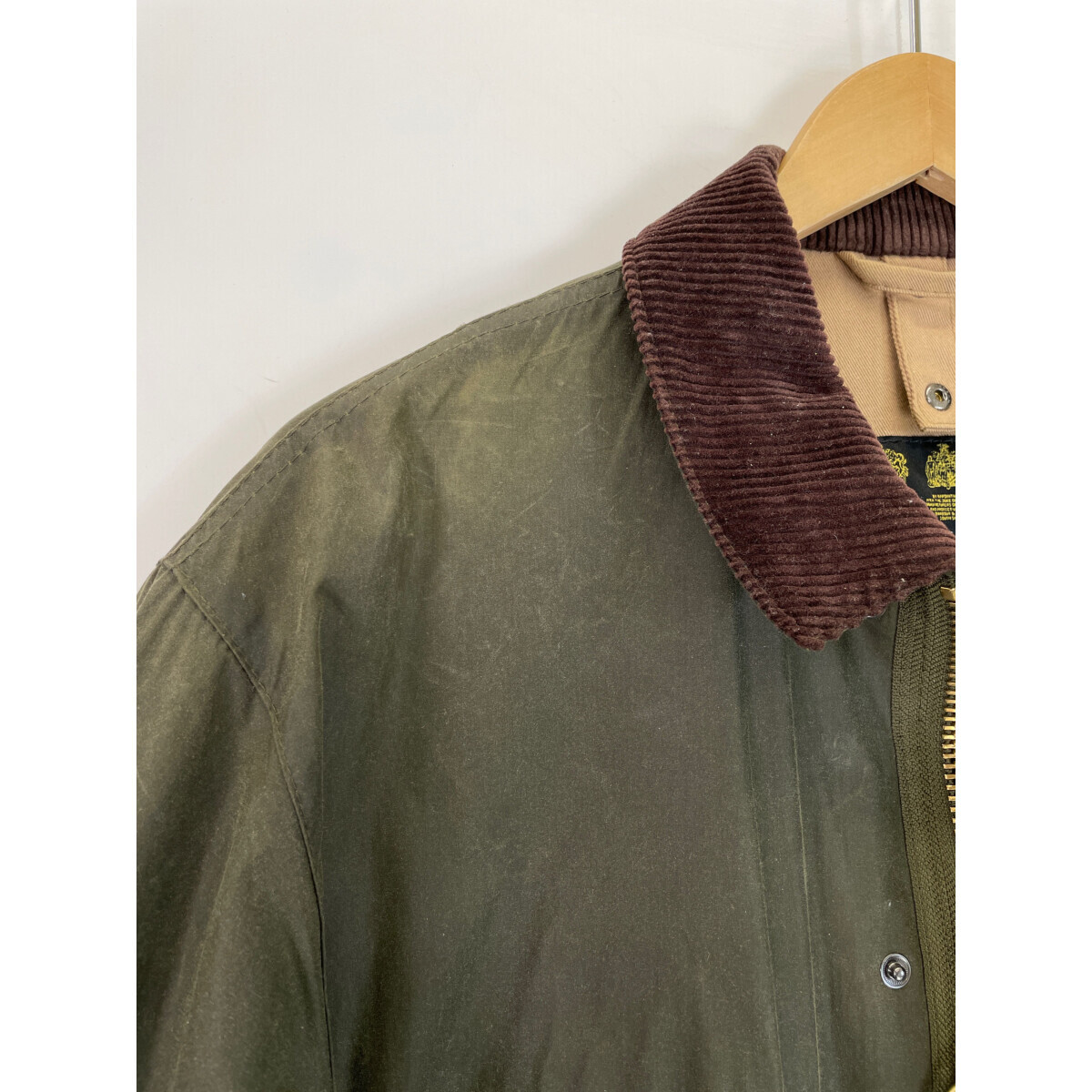 Barbour バブアー ×キャプテンサンシャイン 20AW カーキ スタンドカラー トラベラーコート 2002351 コート 36 カーキ メンズ_画像10