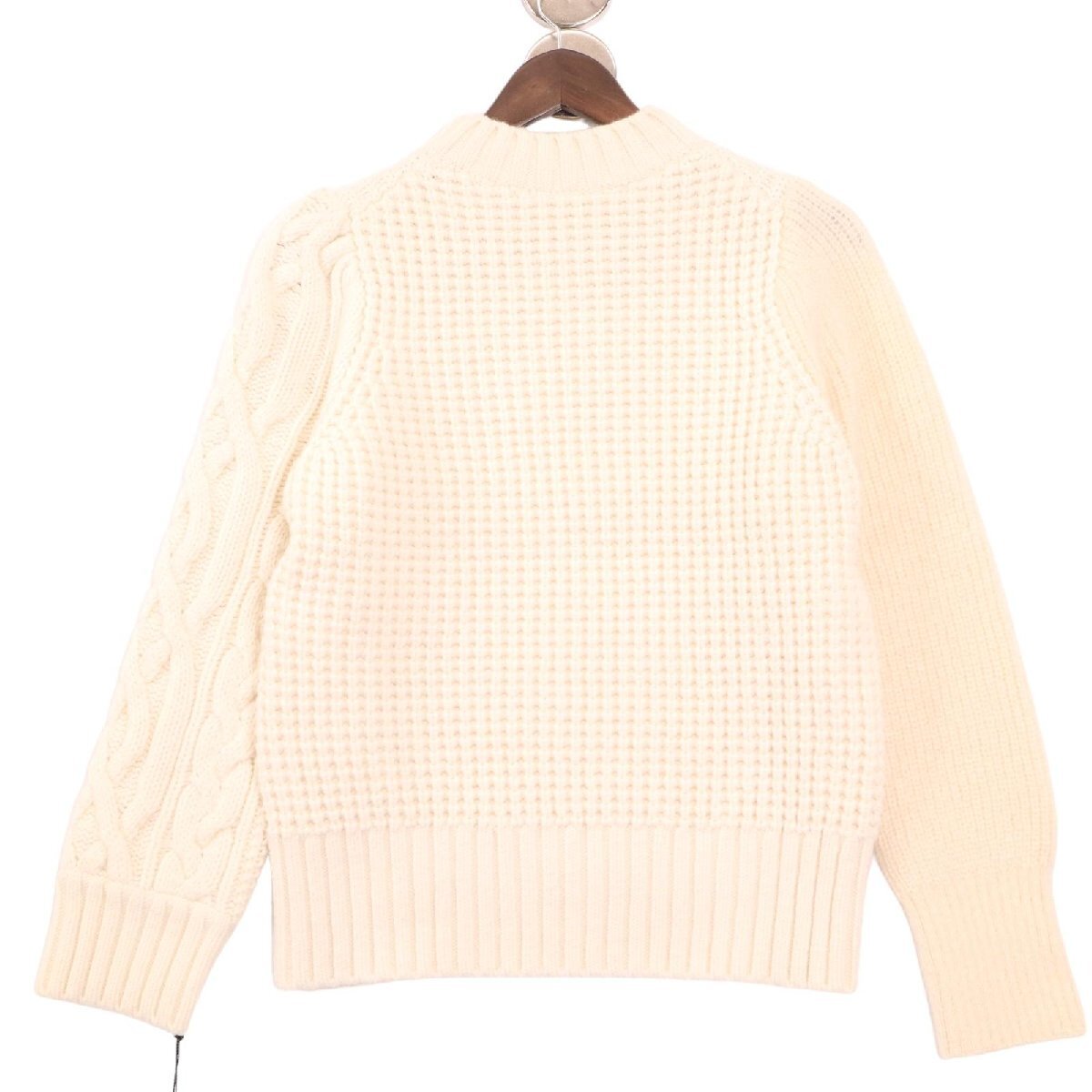 sacai サカイ 23年製 オフホワイト ウール モヘアニット プルオーバー 23-06851 Wool Mohair Knit Pullover 2 レディース_画像6