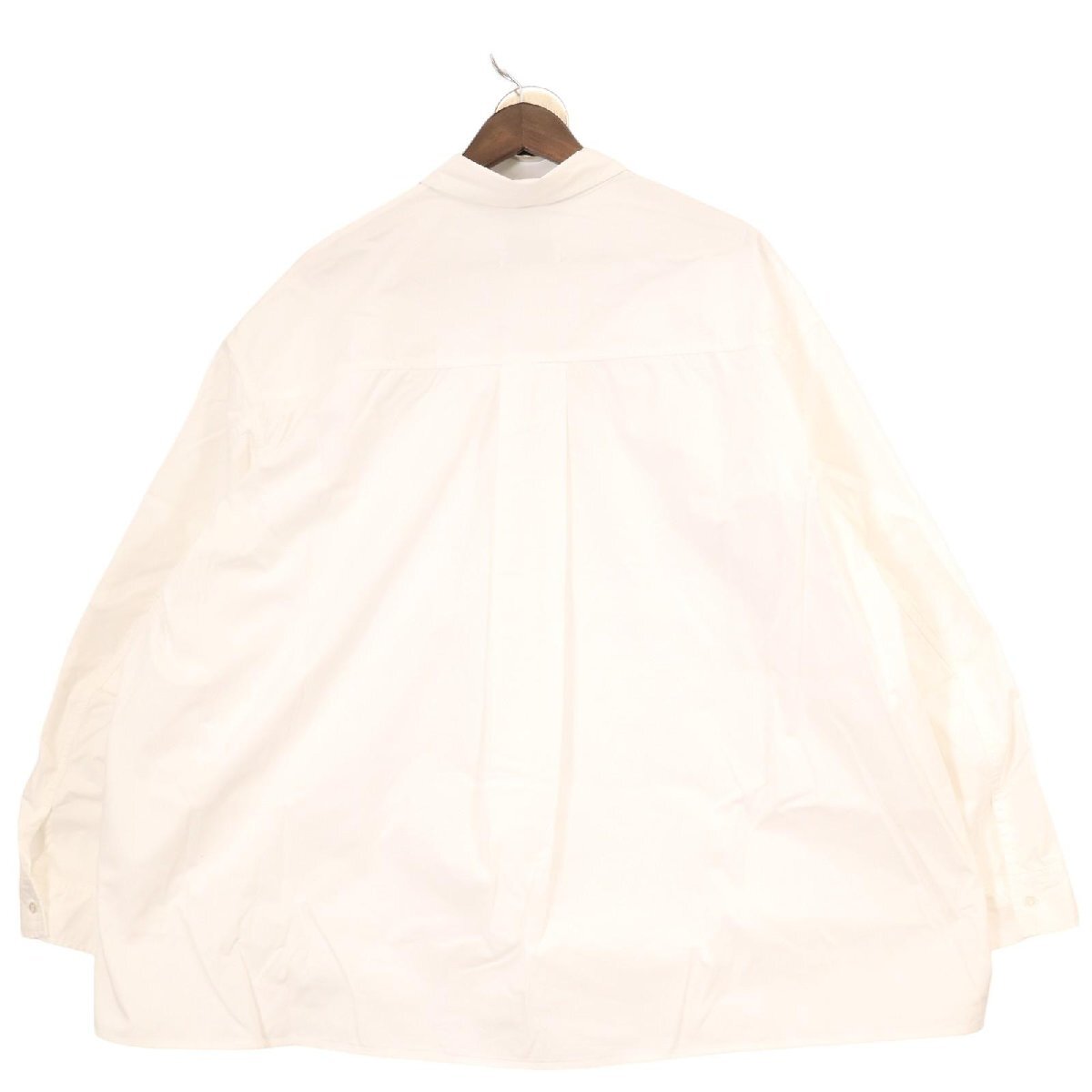 Graphpaper グラフペーパー ホワイト GM221-50063 Garment Dyed Poplin Fatigue Shirt ホワイト Ｆ トップス コットン メンズ 中古_画像6
