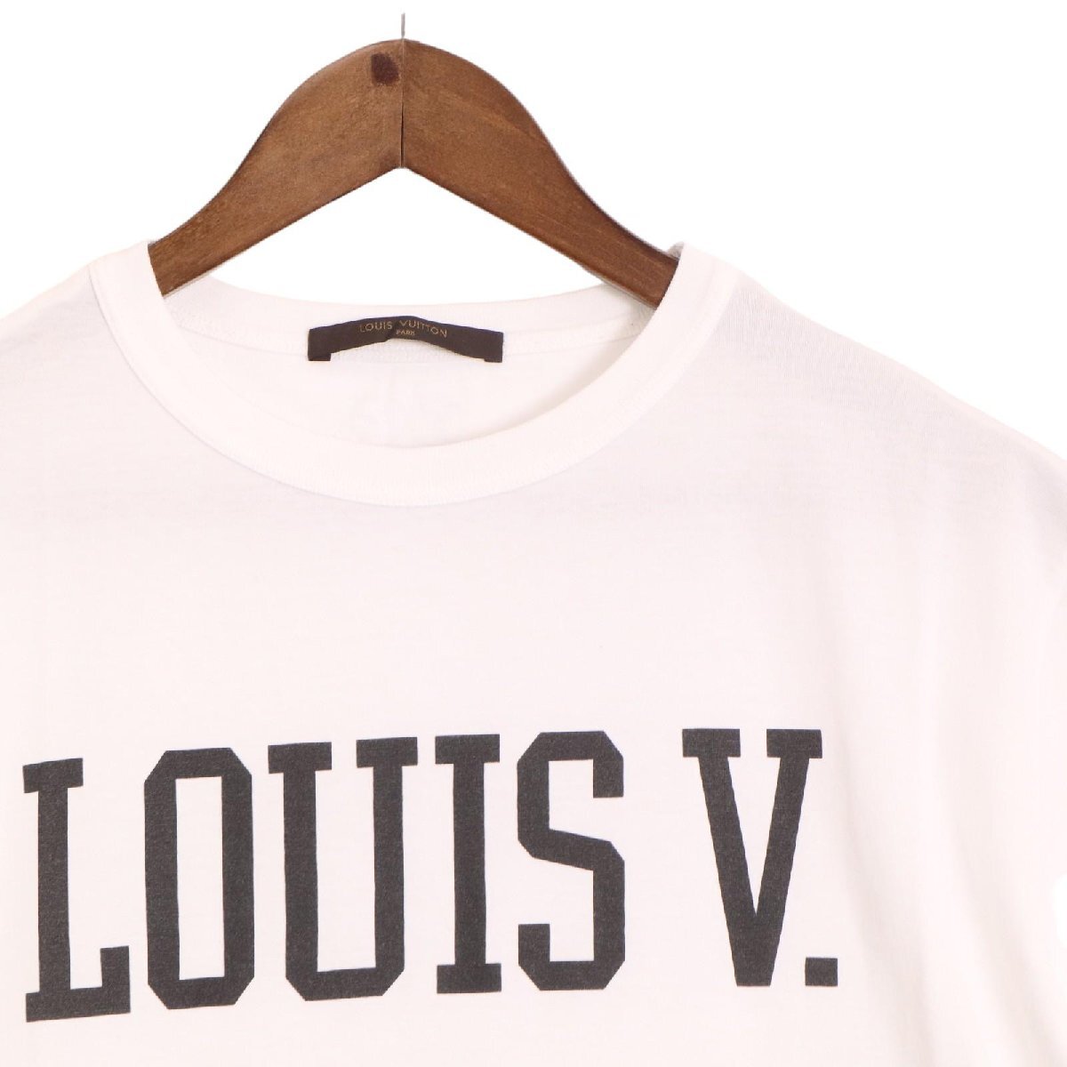 LOUIS VUITTON ルイヴィトン ×フラグメント ホワイト RM172M JC8 HDY30W ロゴ 半袖Tシャツ ホワイト M トップス コットン メンズ 中古_画像3