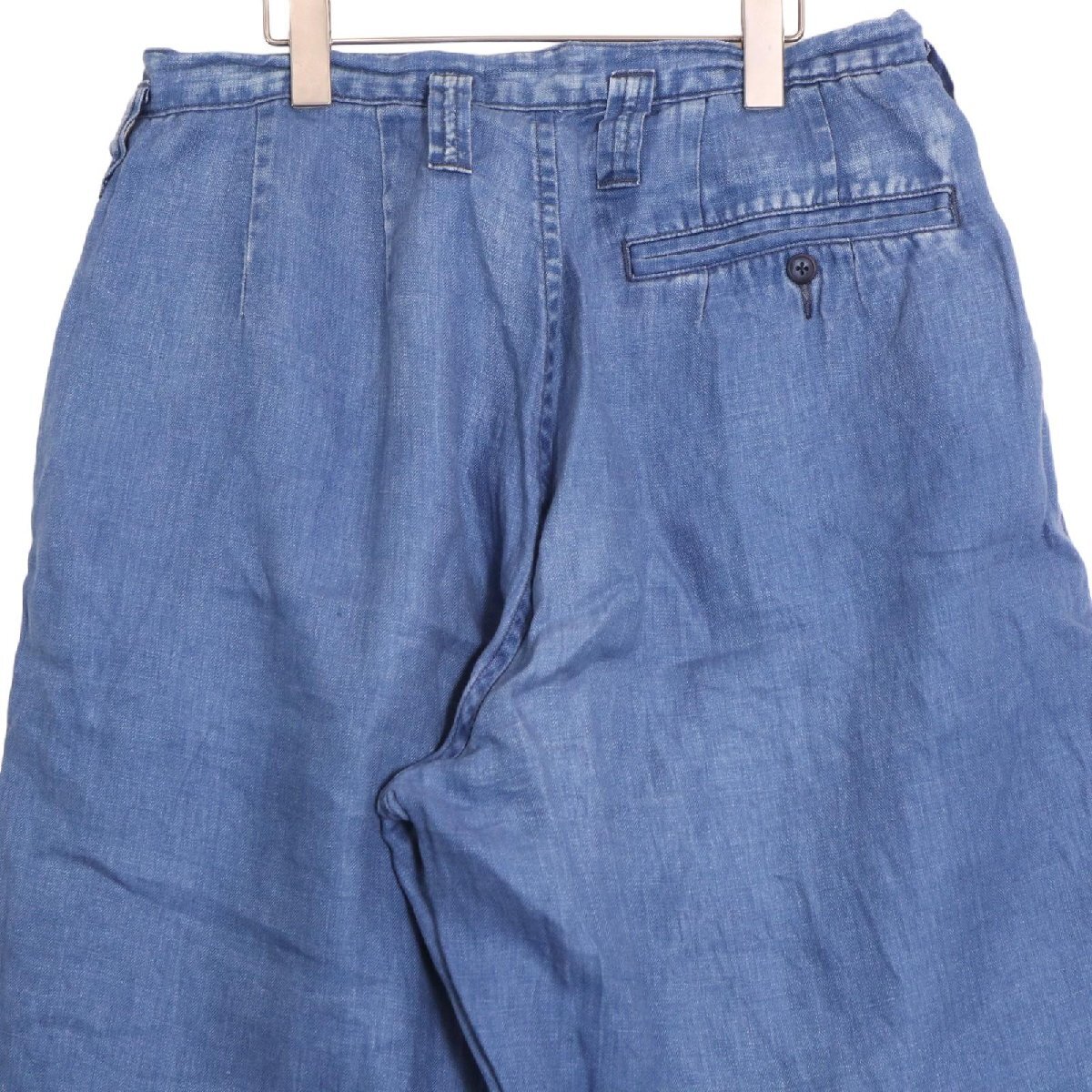 Porter Classic ポータークラシック ブルー INDIGO LINEN BEBOP PANTS ブルー S ボトムス リネン メンズ 中古_画像6