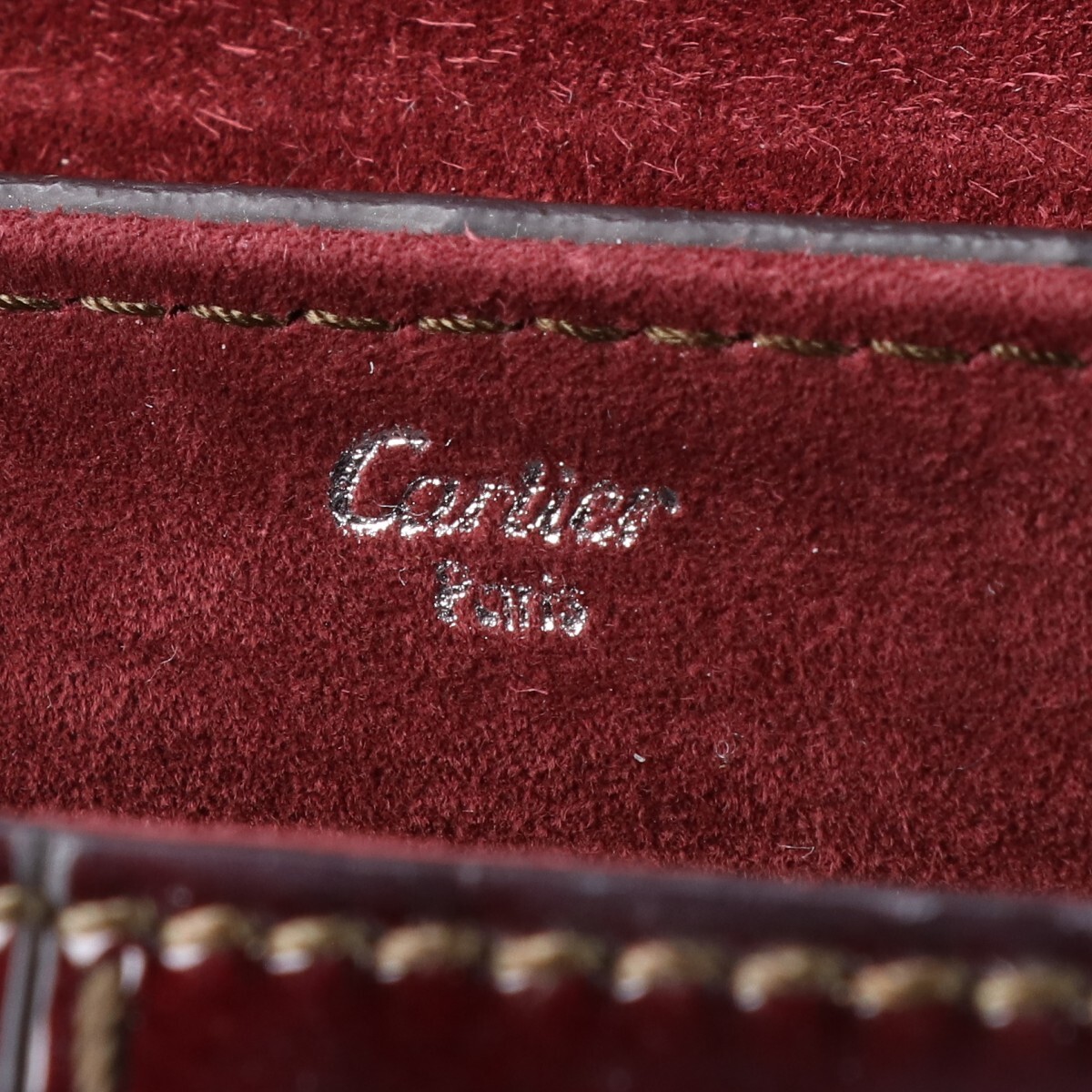 Cartier カルティエ L1001482 クラシックフェミニンライン パイソンxパテントカーフレザー 2Wayトップハンドルバッグ レディース_画像8