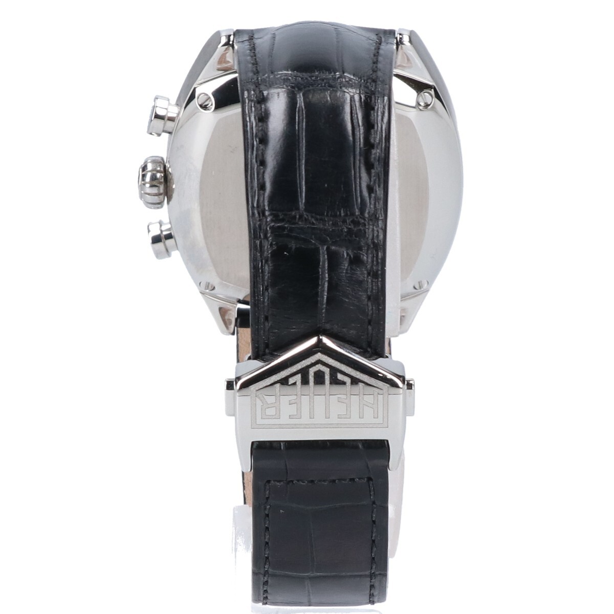 新品同様/ TAG HEUER タグホイヤー CR2110 Monza モンツァ クロノグラフ 自動巻き 腕時計 シルバー/ブラックレザーベルト メンズの画像5