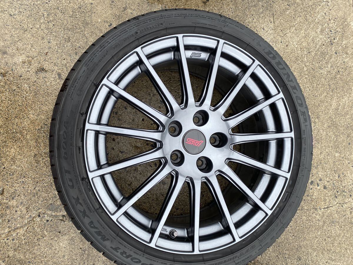 WRX S4 STI Sport ホイール&サマータイヤDUNLOP SP SPORT MAXX GT600A 245 40 R18 2023年製、ブレンボ対応 良品の画像4