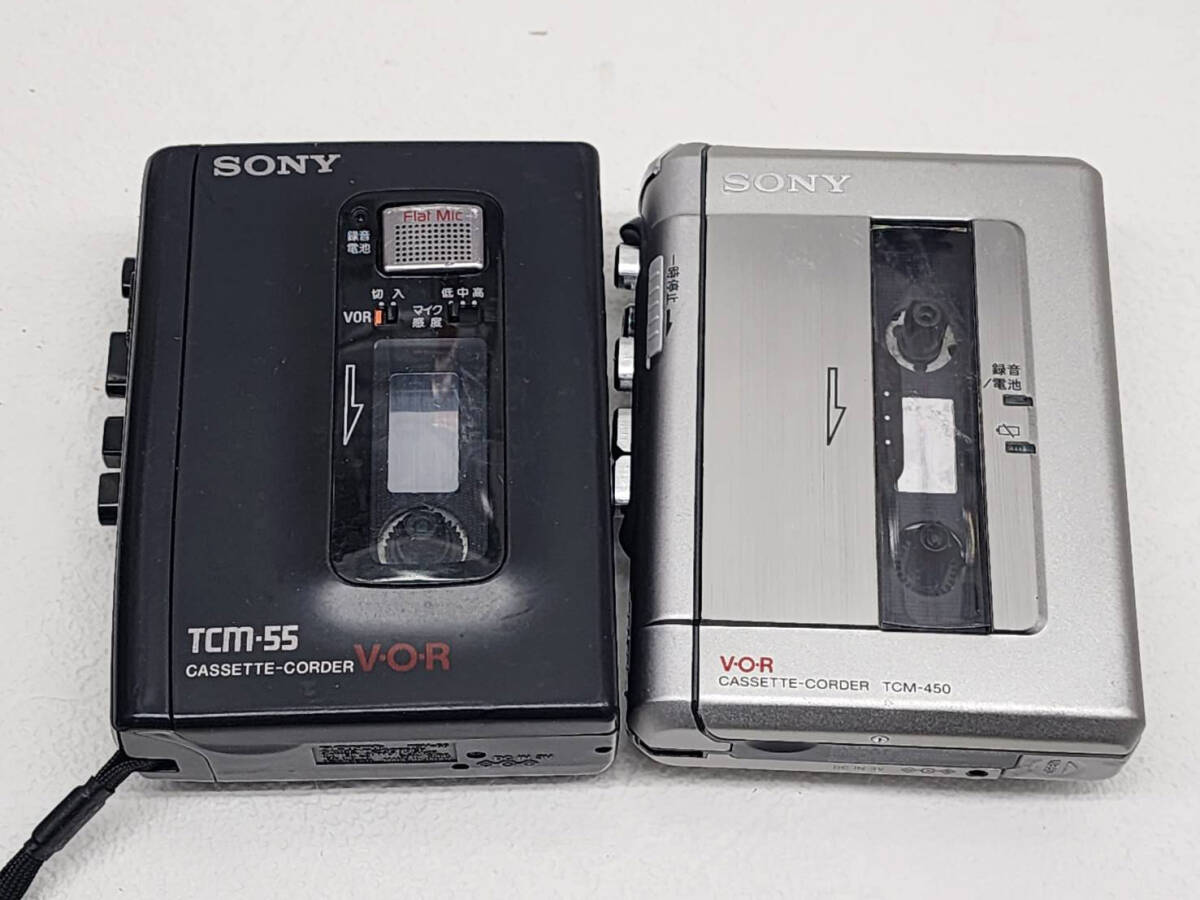 ★ R60321 SONY ソニー カセットレコーダー TCM-450・TCM-55 ポータブルプレーヤー 2点セット ★の画像1