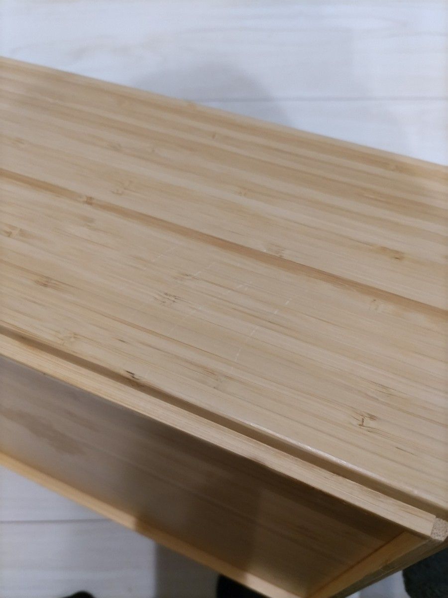 無印良品　MUJI  重なる 竹材 中　長方形ハーフ　ボックス　