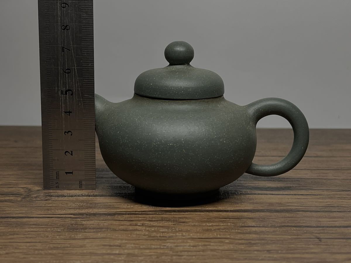 庄梅G604-60 中国美術　紫砂　紫泥　紫砂壺　急須　在銘　煎茶道具　茶器　時代物　古美術_画像10