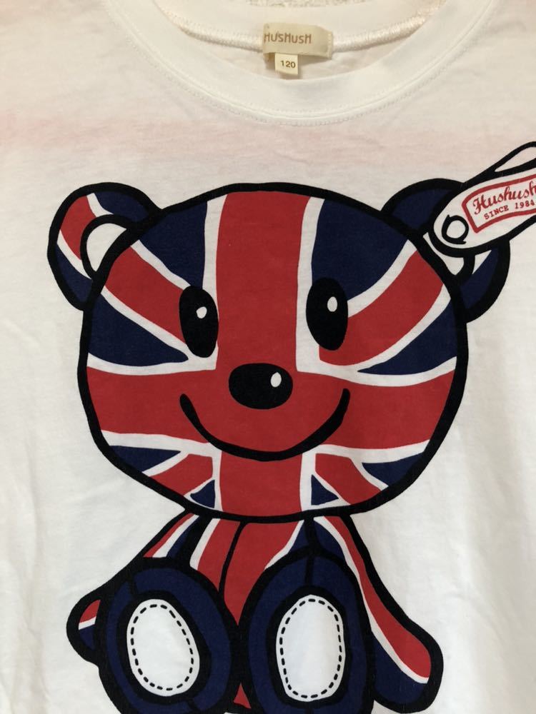  HusHush детский футболка короткий рукав футболка 120 Union Jack Англия 