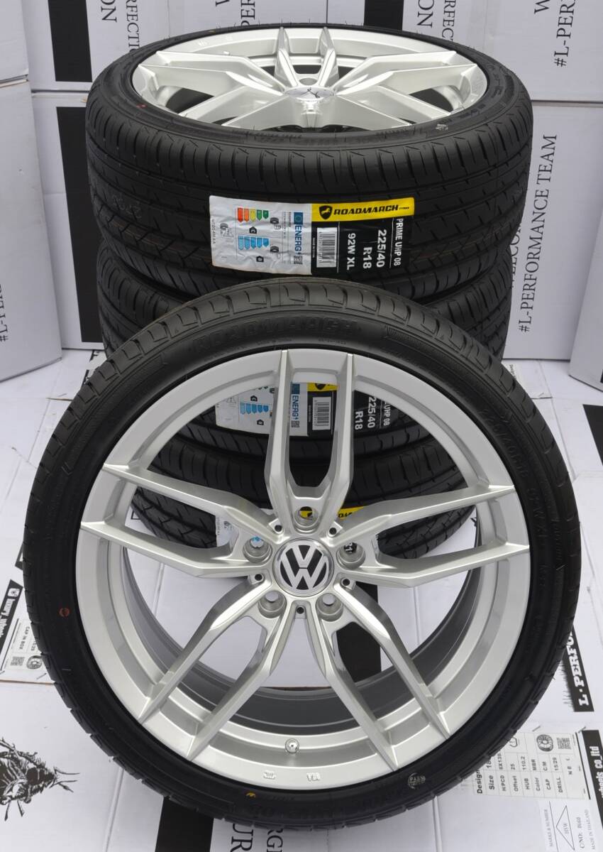 225/40R18 4本セット - VW フォルクスワーゲン ゴルフ5 ゴルフ6 ゴルフ7 用に / ( 18インチ 18x8J +47 ・ 5h 112 ) 新品 4本価格_4本タイヤホイールセット出品 (4本価格)