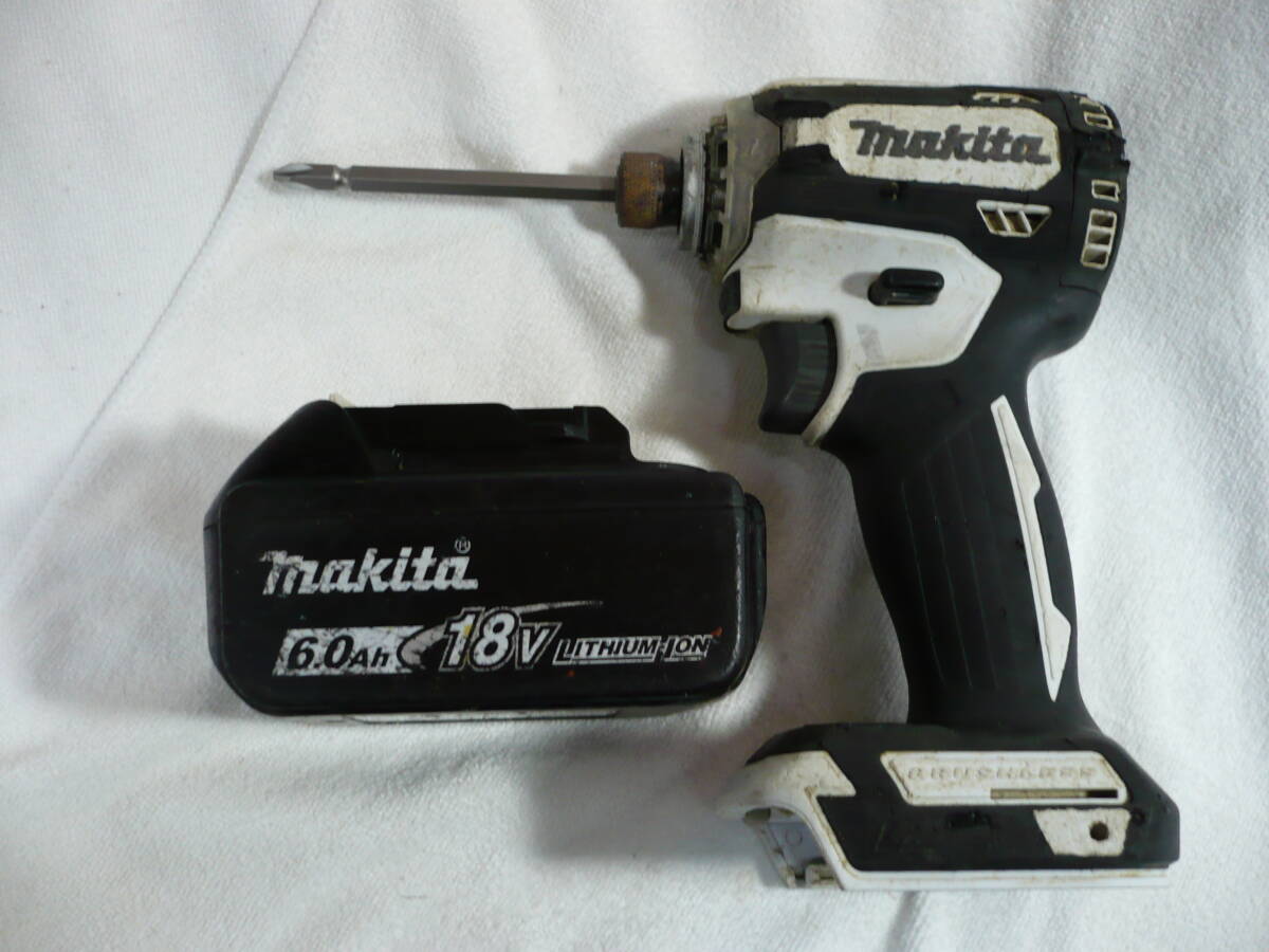 マキタ 18V 充電式インパクトドライバ TD171D & 18V 6.0Ah 残量表示付！バッテリ BL1860B ※充電器は付いていません。_画像1