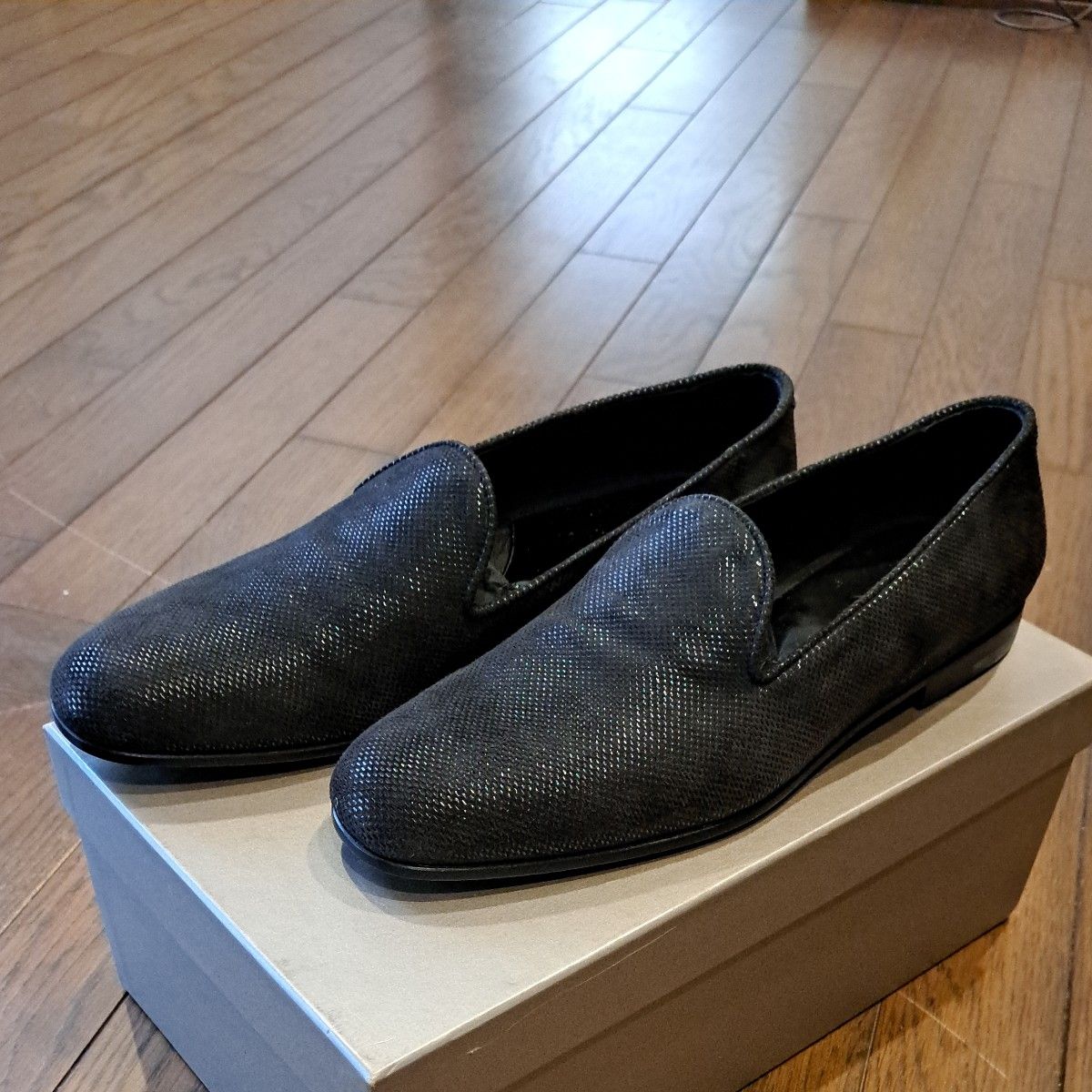 501)GIORGIO ARMANI X2J007 スリッポン 黒 山羊革 27cm 3日間 501)GIORGIO ARMANI X2J007 スリッポン 黒 山羊革 27cm 3日間